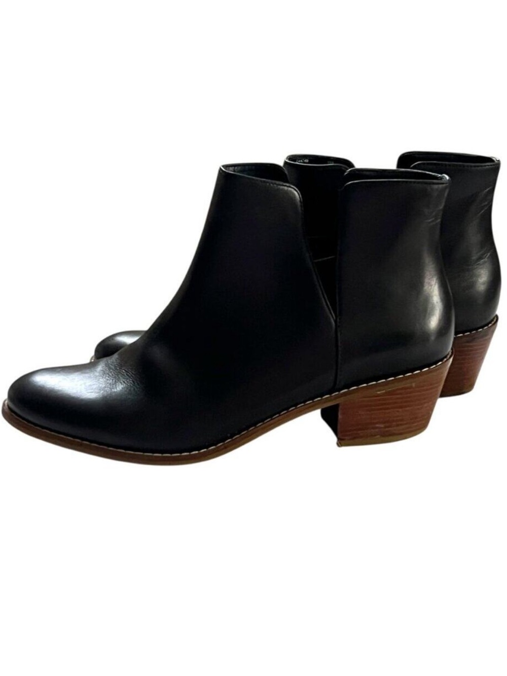 Cole Haan Booties 10 Leather Black Fall Ankle boots Heeled Grand Comfort Winter